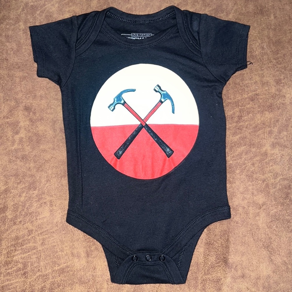Pink Floyd Black Graphic Onesie